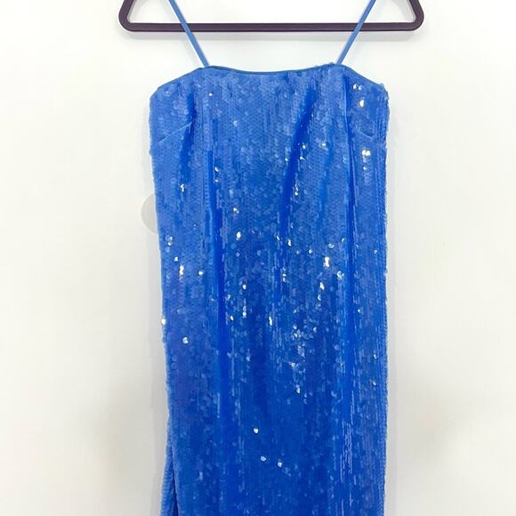 NEW NWT STAUD Casey Strapless Sequined Maxi Dress - Picture 4 of 12